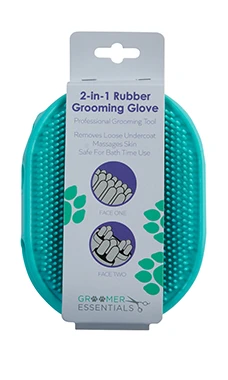 Groomer Essentials 2-in-1 Rubber Grooming Glove