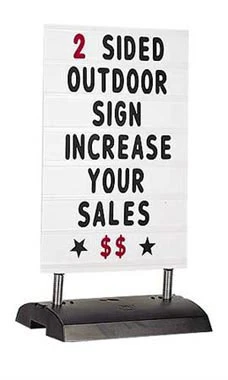 Changeable Lettering Sidewalk Springer Sign