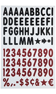 Springer Sidewalk Sign Letters & Numbers Set