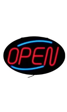 Oval LED Neon Open Sign