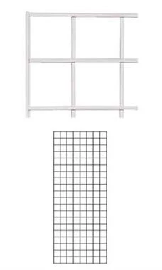 2 X 5 Foot White Wire Grid Panel