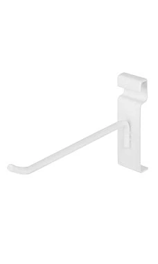 6 Inch White Peg Hook For Wire Grid