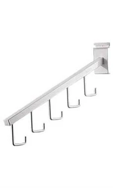 5-J-Hook Waterfall White Faceout For Wire Grid