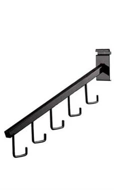 5-J-Hook Waterfall Black Faceout For Wire Grid