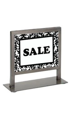 Boutique Raw Steel 7 ¼ X 7 Inch Countertop Sign Holder
